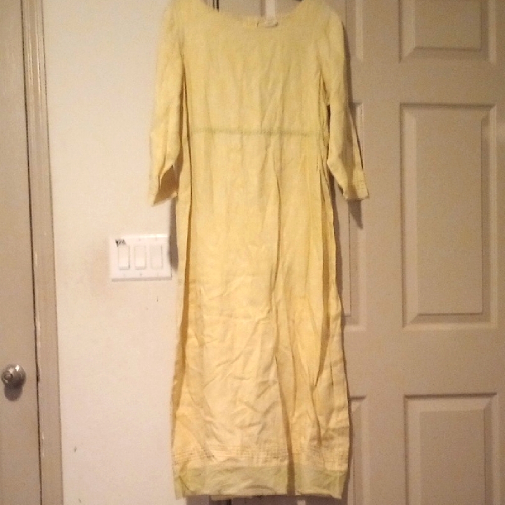 J. Jill Yellow Long Sleeve Dress